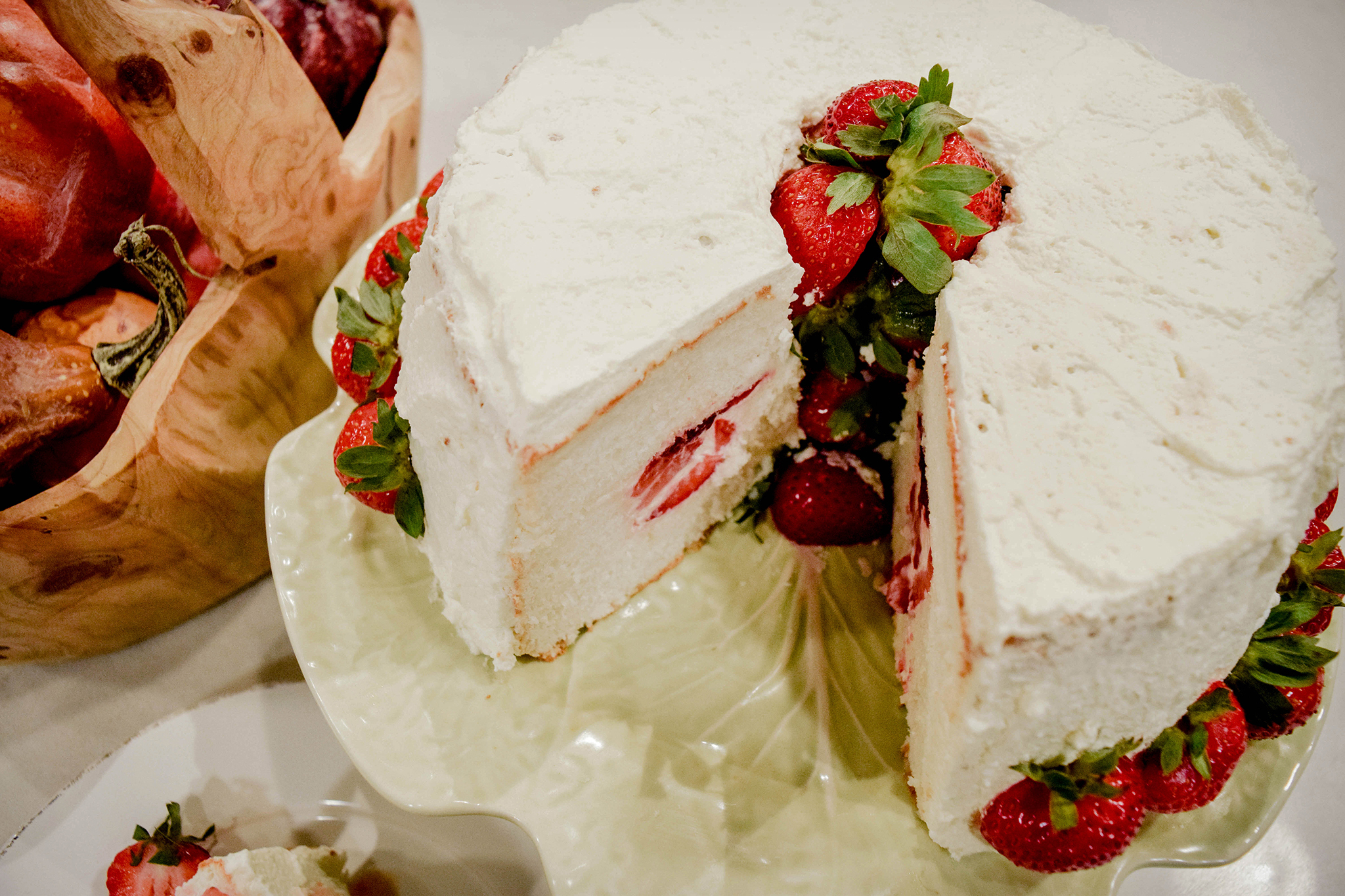 Strawberry Fluff Angel Food Cake Very Vera Very Vera